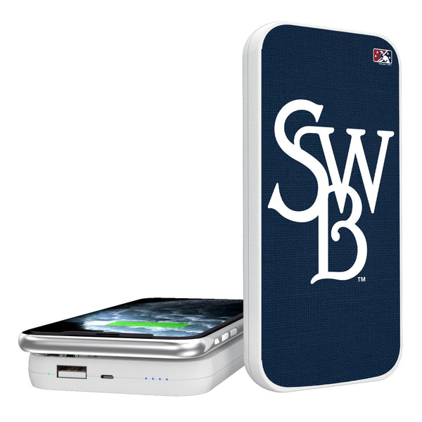 Scranton/Wilkes-Barre RailRiders Solid 5000mAh Portable Wireless Charger