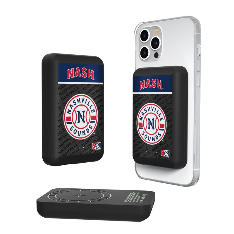 Nashville Sounds Endzone Plus Wireless Mag Power Bank