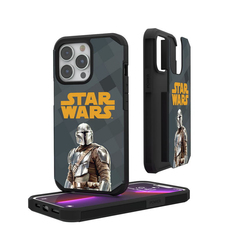 The Mandalorian Mando Color Block iPhone Rugged Phone Case