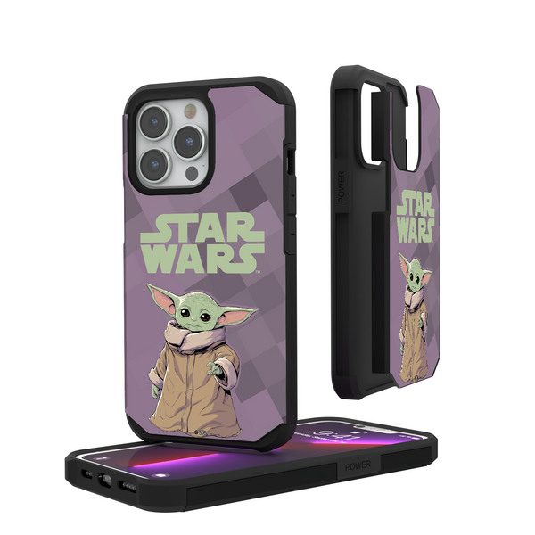 The Mandalorian Grogu Color Block iPhone Rugged Phone Case