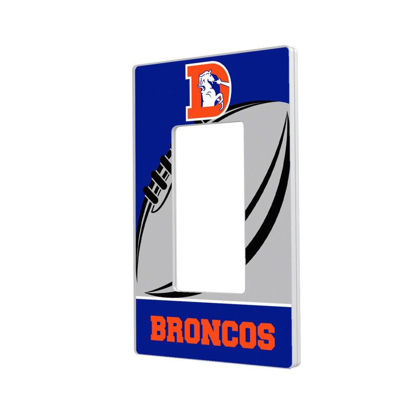 Denver Broncos 1993-1996 Historic Collection Passtime Hidden-Screw Light Switch Plate - Single Rocker