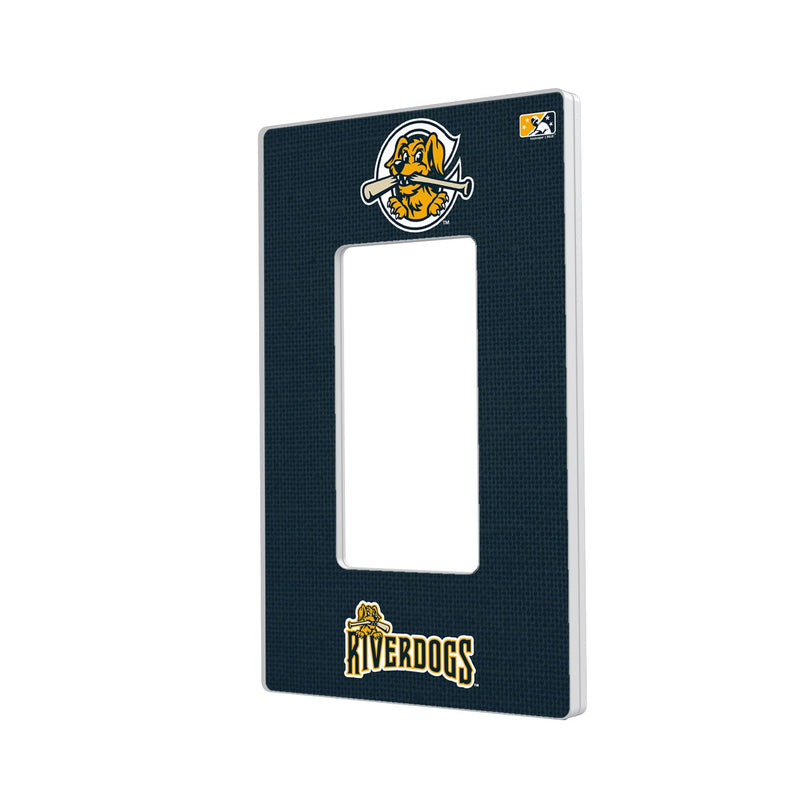 Charleston RiverDogs Solid Hidden-Screw Light Switch Plate - Single Rocker