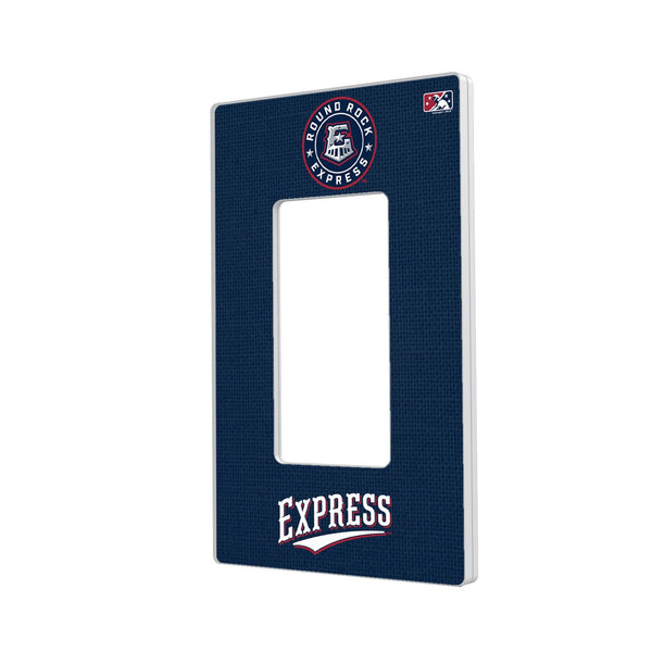 Round Rock Express Solid Hidden-Screw Light Switch Plate - Single Rocker