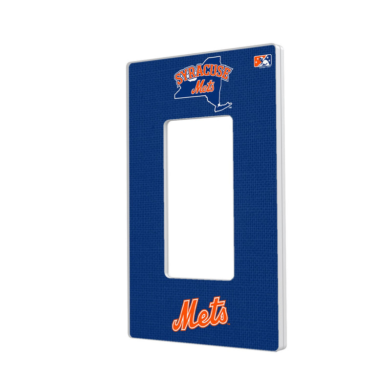 Syracuse Mets Solid Hidden-Screw Light Switch Plate - Single Rocker