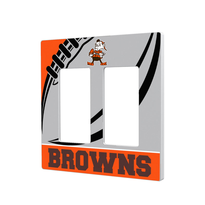 Cleveland Browns Passtime Hidden-Screw Light Switch Plate - Double Rocker