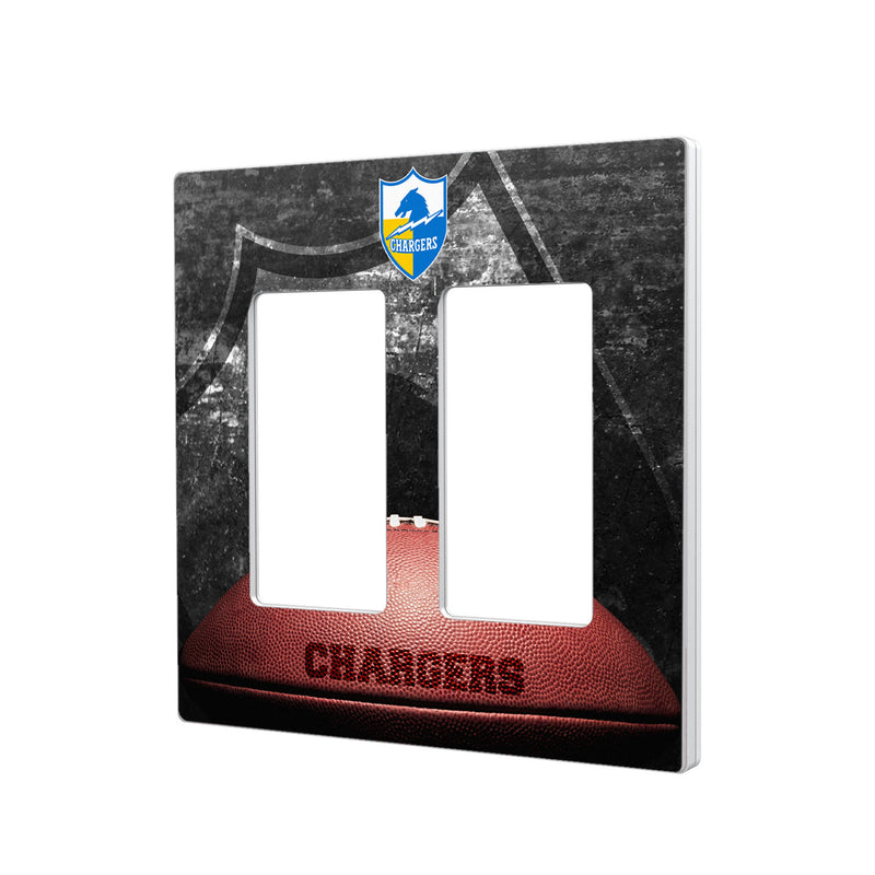 San Diego Chargers Legendary Hidden-Screw Light Switch Plate - Double Rocker