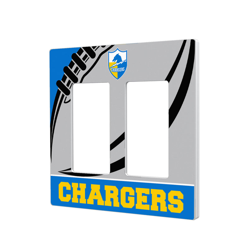 San Diego Chargers Passtime Hidden-Screw Light Switch Plate - Double Rocker