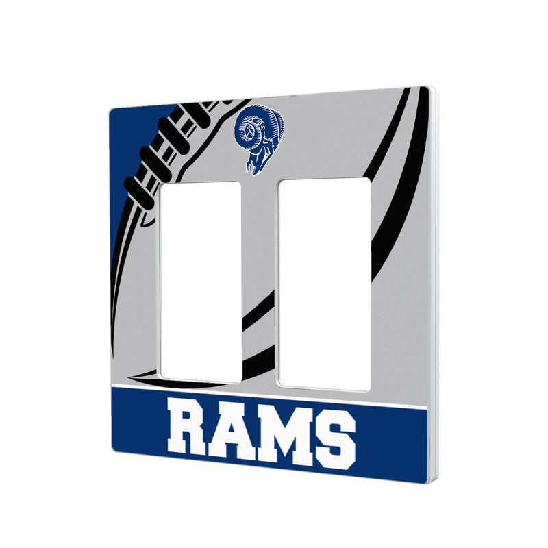 Los Angeles Rams Passtime Hidden-Screw Light Switch Plate - Double Rocker