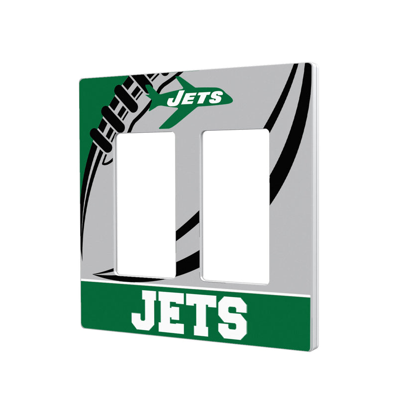 New York Jets 1963 Historic Collection Passtime Hidden-Screw Light Switch Plate - Double Rocker