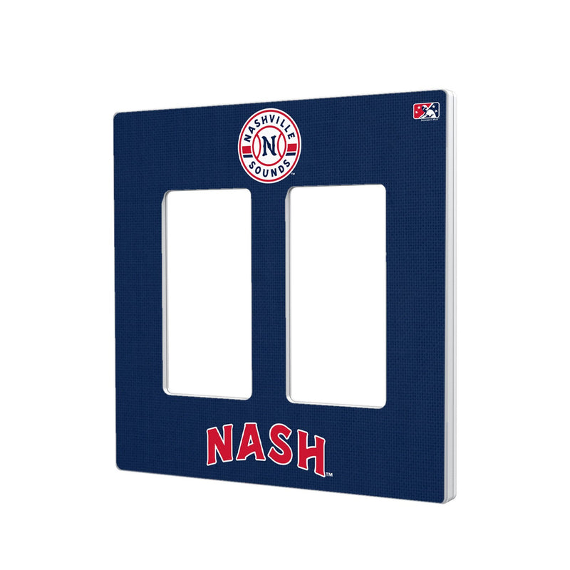 Nashville Sounds Solid Hidden-Screw Light Switch Plate - Double Rocker