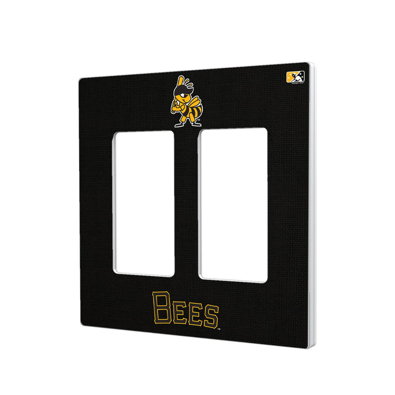 Salt Lake Bees Solid Hidden-Screw Light Switch Plate - Double Rocker