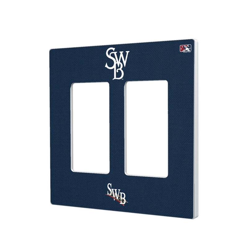 Scranton/Wilkes-Barre RailRiders Solid Hidden-Screw Light Switch Plate - Double Rocker