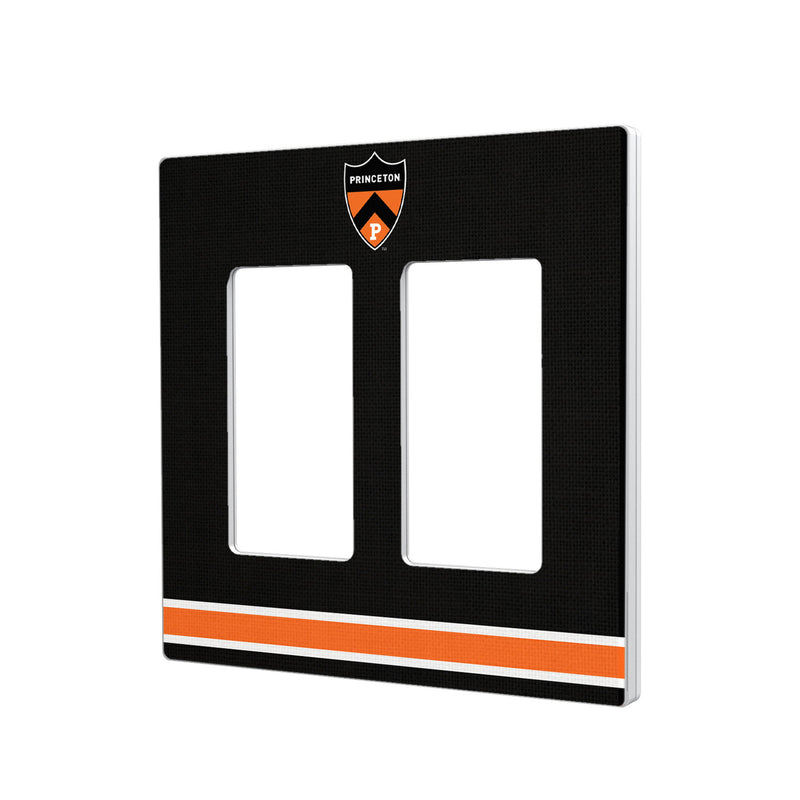 Princeton Tigers Stripe Hidden-Screw Light Switch Plate - Double Rocker