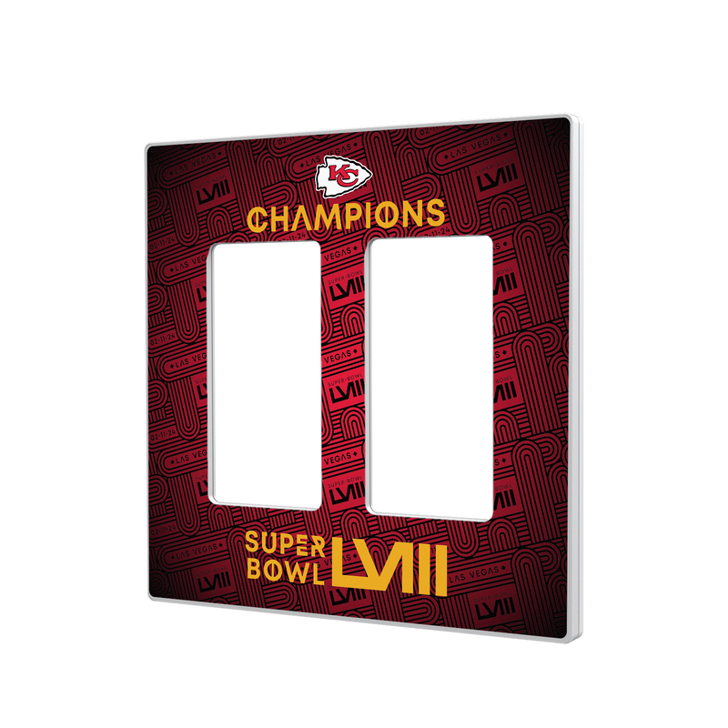 Kansas City Chiefs 2024 Super Bowl Hidden-Screw Light Switch Plate