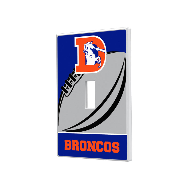 Denver Broncos 1993-1996 Historic Collection Passtime Hidden-Screw Light Switch Plate - Single Toggle