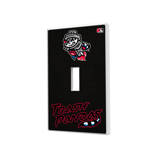 Rocket City Trash Pandas Solid Hidden-Screw Light Switch Plate - Single Toggle