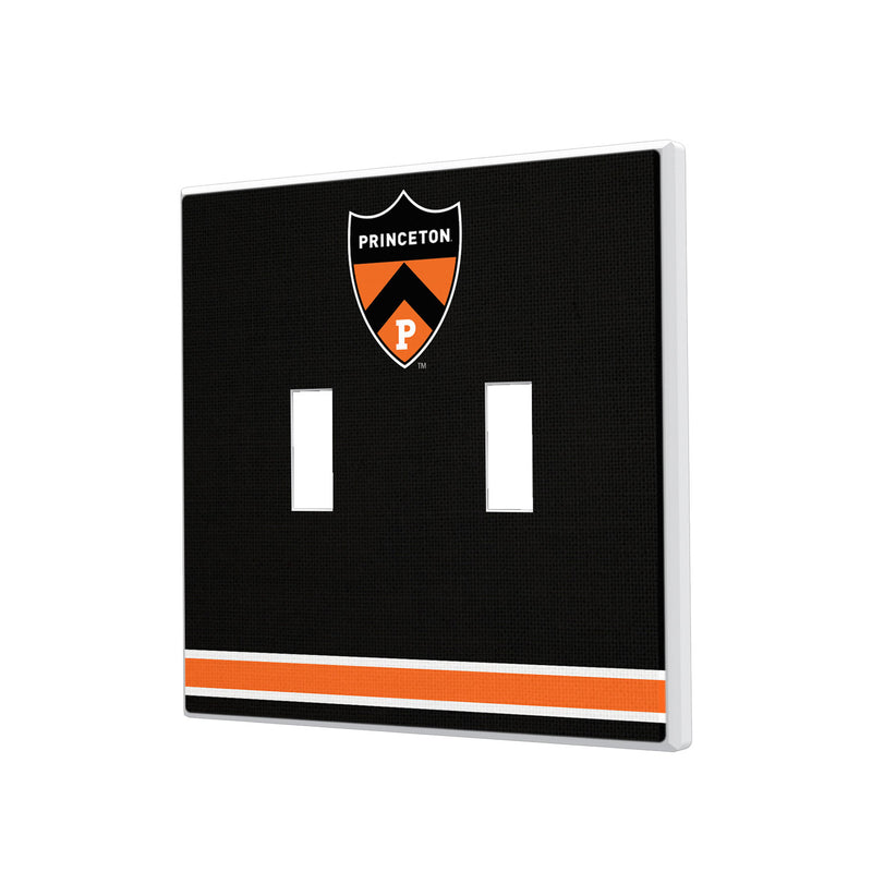 Princeton Tigers Stripe Hidden-Screw Light Switch Plate - Double Toggle