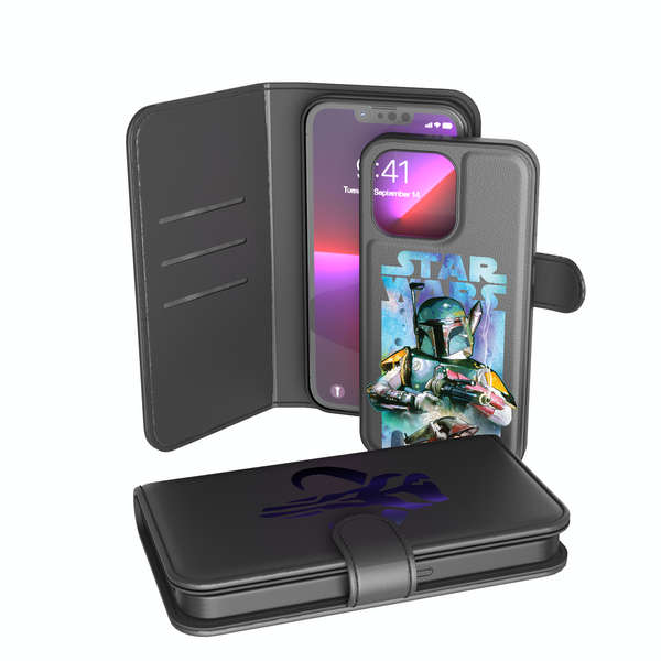 Star Wars Boba Fett Portrait Collage iPhone Wallet Phone Case