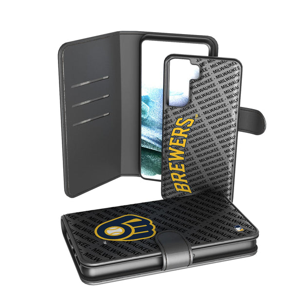 Milwaukee Brewers Tilt Galaxy Wallet Case